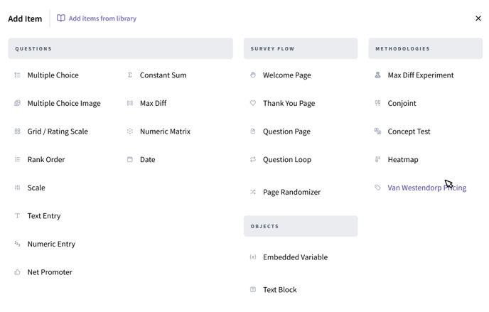 A preview of the "Add Item" menu is SightX's market research platform.